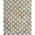 Natural Hide Hand Tufted Leather Hide Beige Area Rug 8 X 10