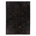 Natural Hide Hand Tufted Leather Hide Black Area Rug 66 X 116