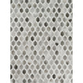 Natural Hide Hand Tufted Leather Hide Gray Silver Area Rug 8 X 11