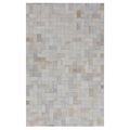 Natural Hide Hand Tufted Leather Hide Ivory Area Rug 10 X 13