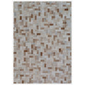Natural Hide Hand Tufted Leather Hide Ivory Area Rug 136 X 176