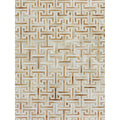 Natural Hide Hand Tufted Leather Hide Ivory Beige Multi Area Rug 8 X 10