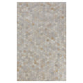 Natural Hide Hand Tufted Leather Hide Ivory Multi Area Rug 8 X 11