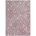 Natural Hide Hand Tufted Leather Hide Red Multi Area Rug 8 X 10