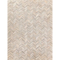 Natural Hide Hand Tufted Leather Hide Silver Area Rug 136 X 176