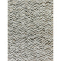 Natural Hide Hand Tufted Leather Hide Silver Area Rug