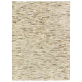 Natural Hide Hand Tufted Leather Hide Silver Area Rug