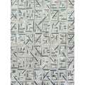 Natural Hide Hand Tufted Leather Hide Silver Blue Area Rug 13 X 14