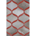 Natural Hide Hand Tufted Leather Hide Silver Terracota Area Rug 8 X 10