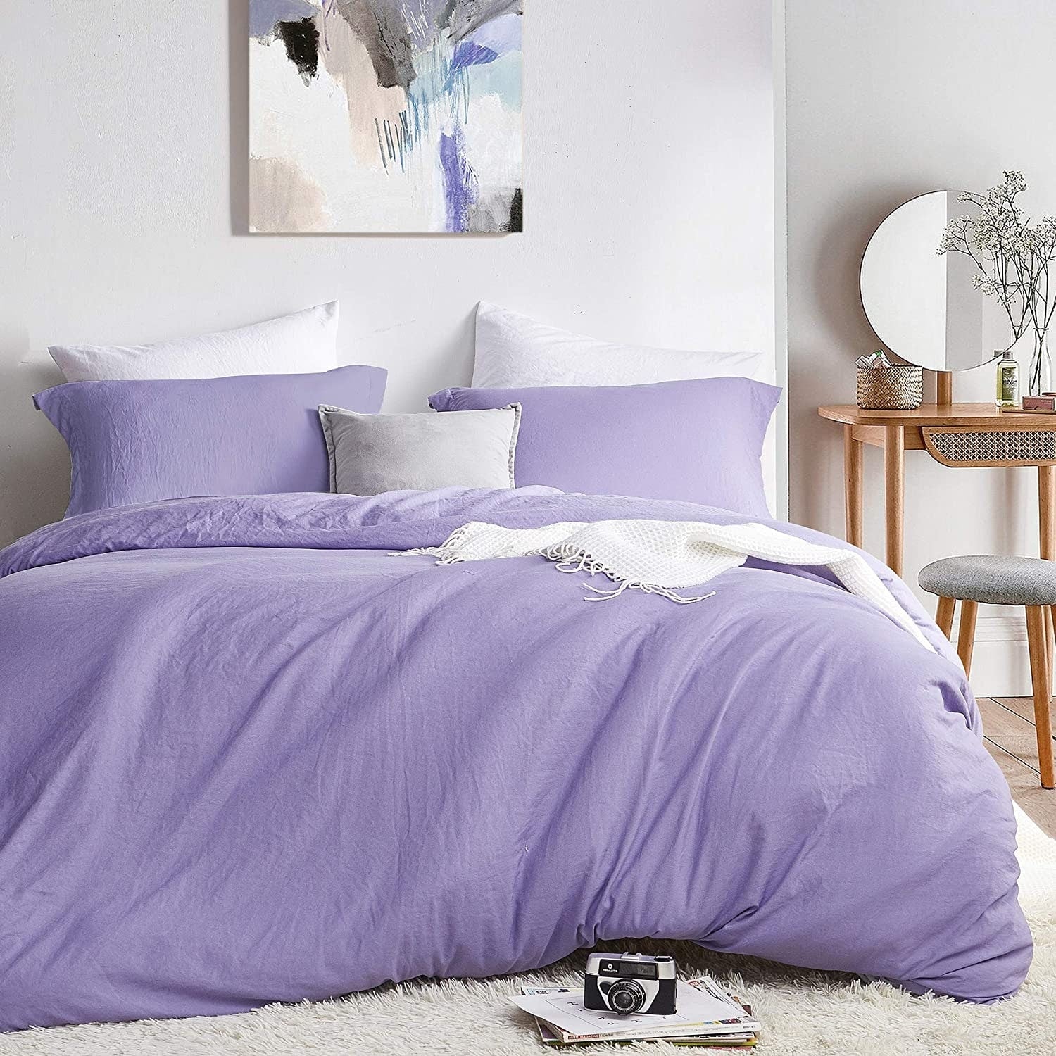 Natural Loft Oversized Comforter Daybreak Purple