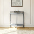 Natural Oak Gray Finish Console Table