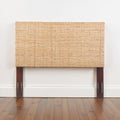 Natural Rattan Mahogany Adjustable Height Headboard