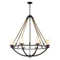 Natural Rope 41 Inch Wide 8 Light Chandelier In Aged Bronze 41In W X 41In D X 44In H