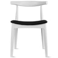 2Xhome Natural Solid Real Wood Pu Leather Cushion Seat Wood Retro Dining Chairs Armless No Arm Side Armless Desk