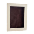 Natural Whitewash Wood Shadow Box Frame With Acrylic Front Brown Suede Backing 30 Sizes