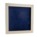 Natural Whitewash Wood Shadow Box Frame With Acrylic Front Navy Blue Suede Backing 30 Sizes