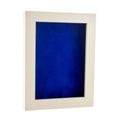 Natural Whitewash Wood Shadow Box Frame With Acrylic Front Royal Blue Suede Backing 30 Sizes