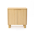 Natural Wood Finish 2 Door Storage Cabinet Manufactured Wood