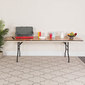 Natural Wood Folding Table 30 W X 96 D X 30.25 H