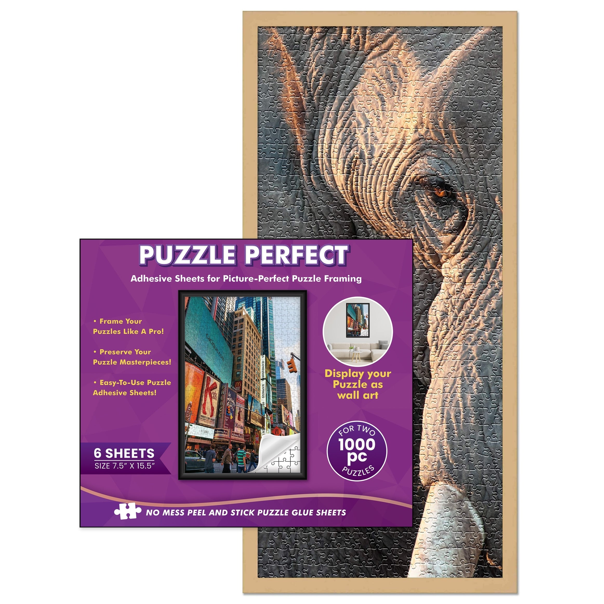 Natural Wood Puzzle Frame Kit With Glue Sheets Backing Uv Acrylic Available In 20 Popular Sizes