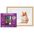Natural Wood Puzzle Frame Kit With Glue Sheets White Mat Backing Uv Acrylic Available In 20 Popular Sizes