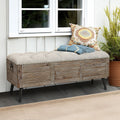 48In. Upholstered Wood Bench