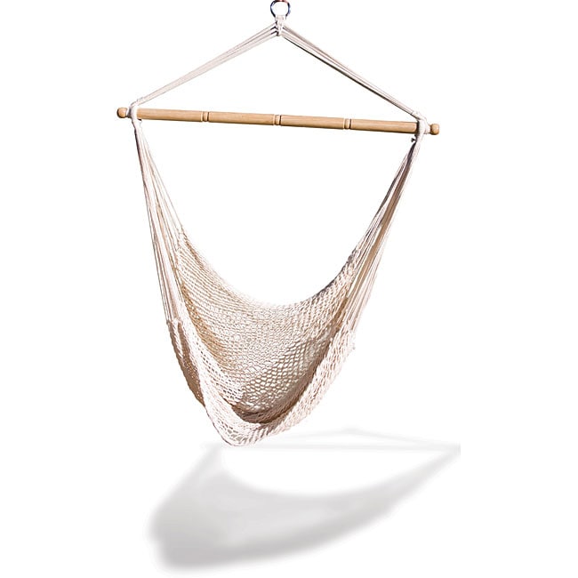 Natural Colored Cotton Blend Rope Hammock Net Chair