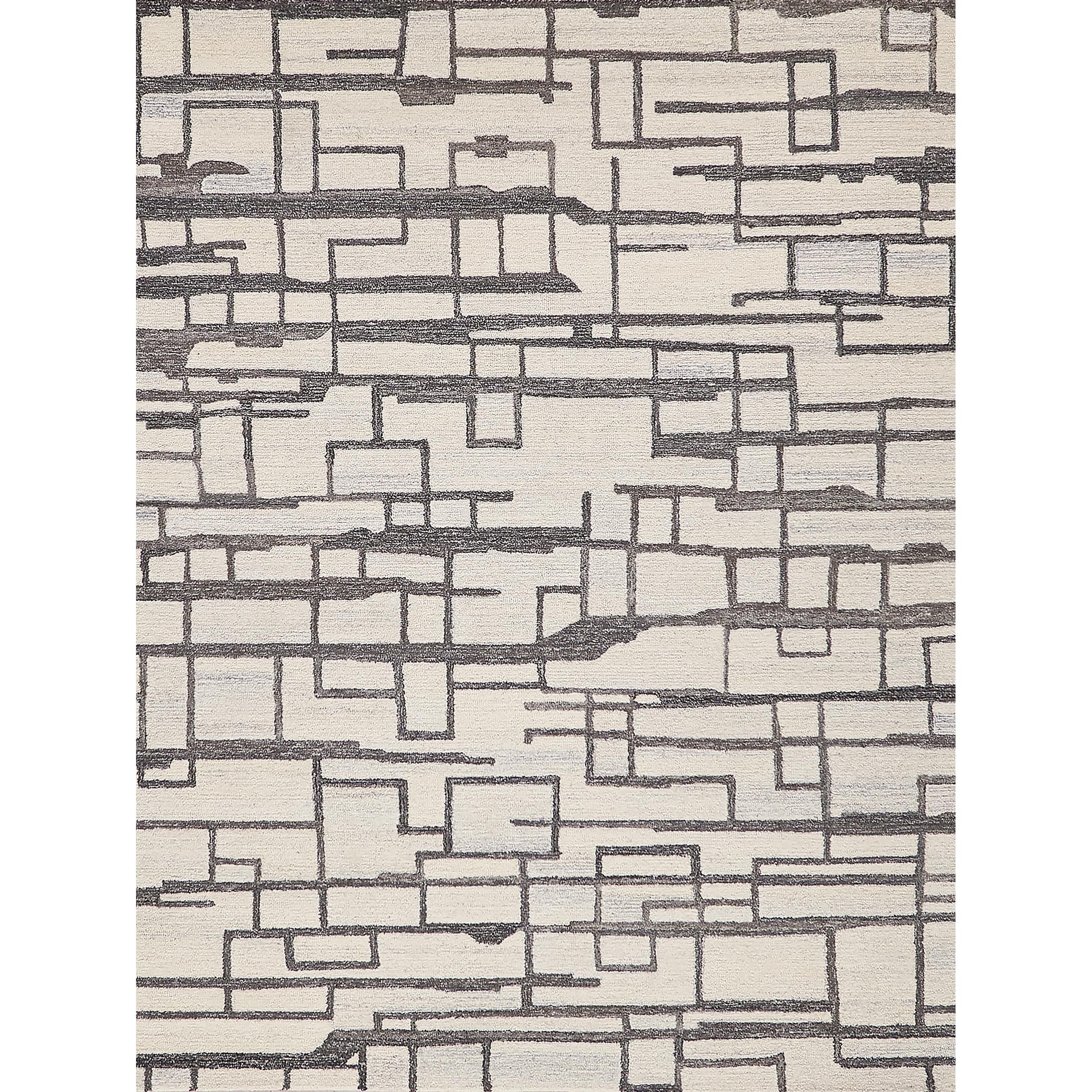 Naturals Hand Tufted New Zealand Wool Charcoal Area Rug 8 X 14
