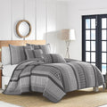 Nautica Gulf Shores Charcoal Quilt Set