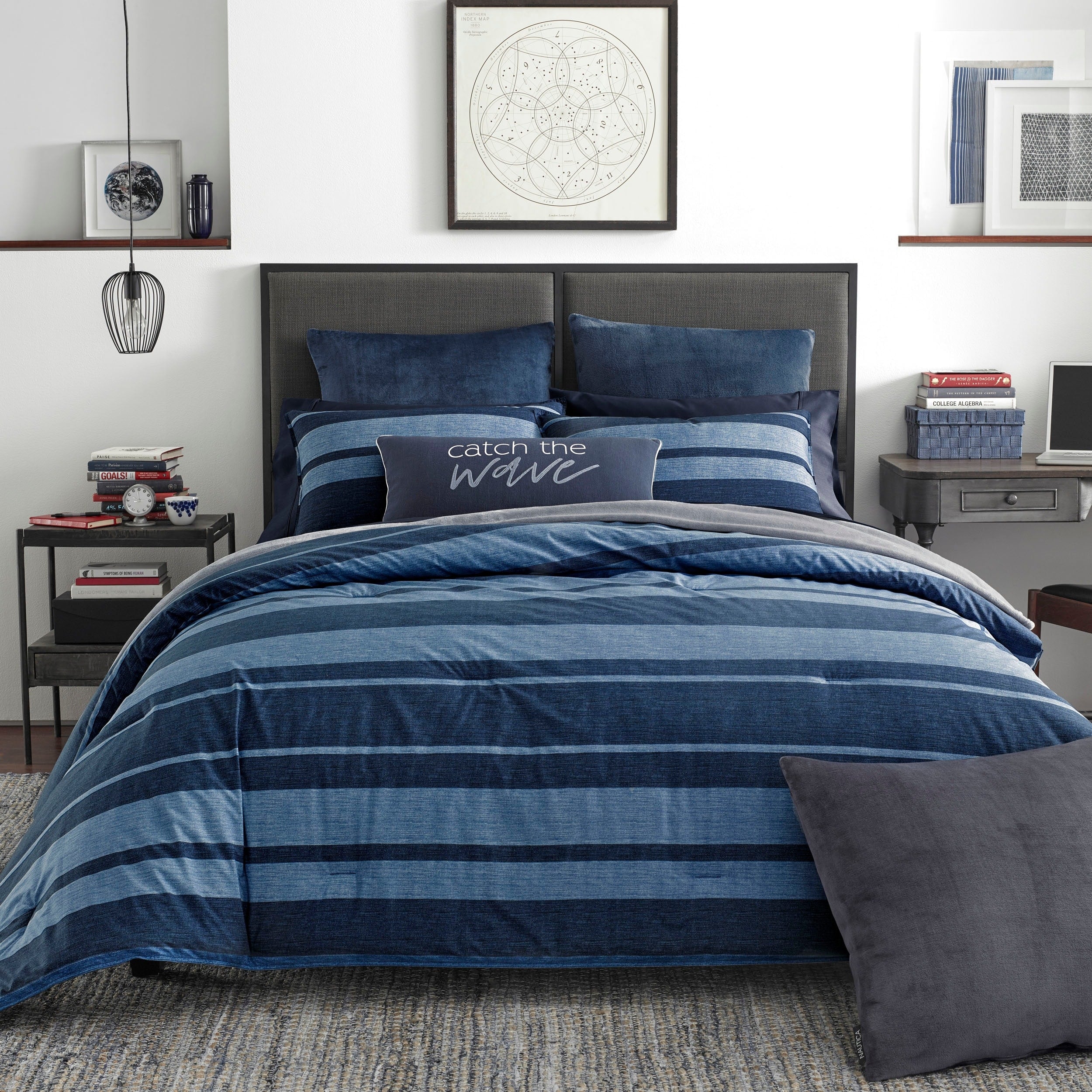 Nautica Longpoint Navy Cotton Comforter Set