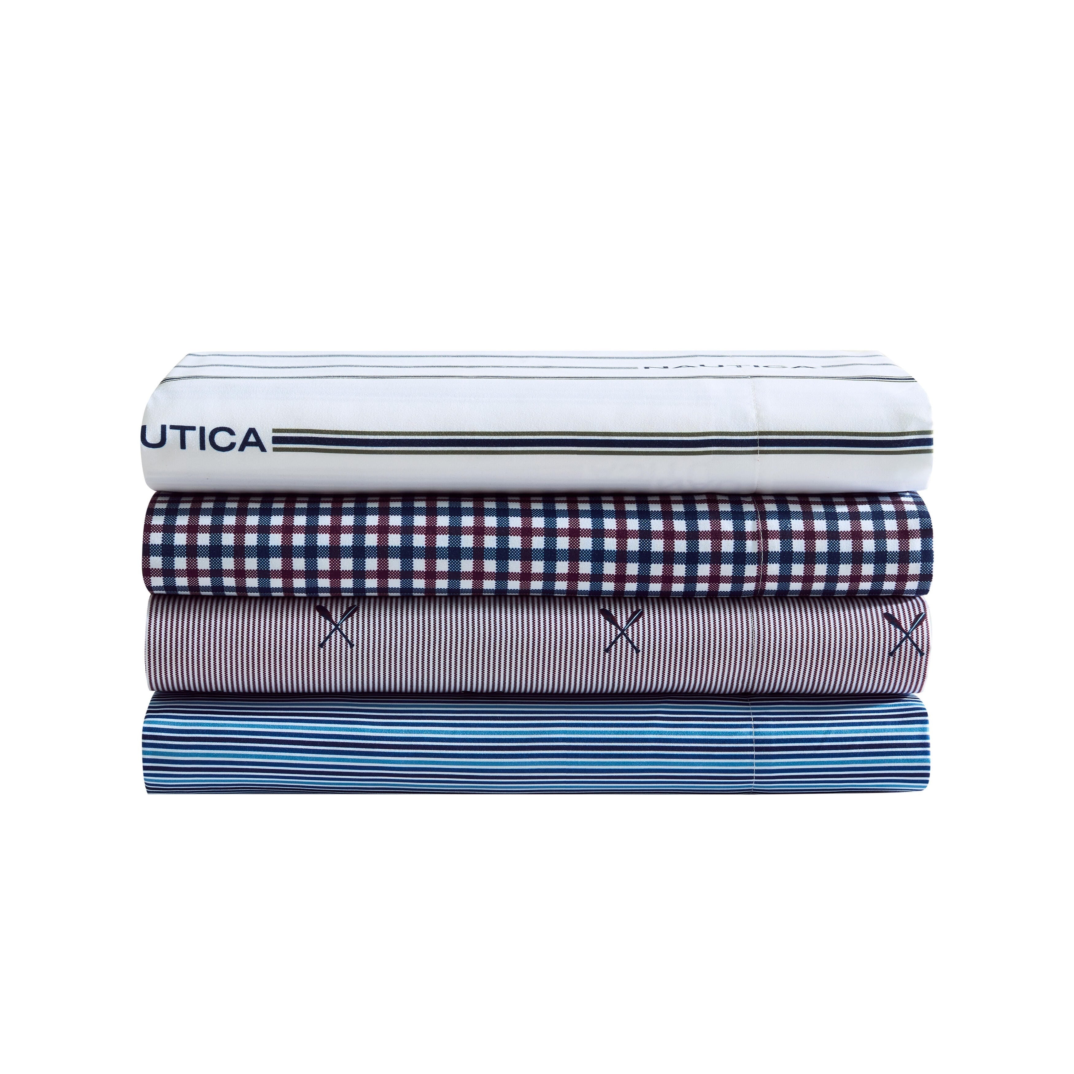 Nautica Printed Soft Cozy Deep Pocket Sheet Set