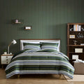 Nautica Uphaul Stripe Reversible Green Comforter Set