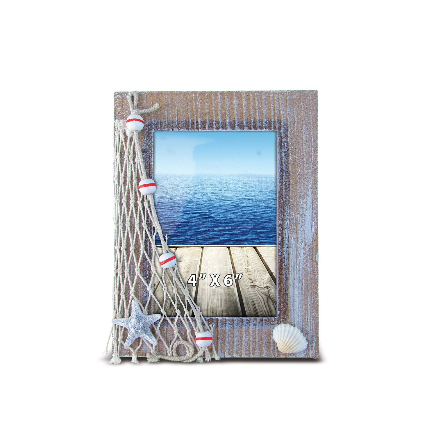 Nautical Decor Brown Frame 4Inchx6Inch