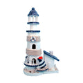 Puzzled Ocean Blue Plastic Nautical Lighthouse
