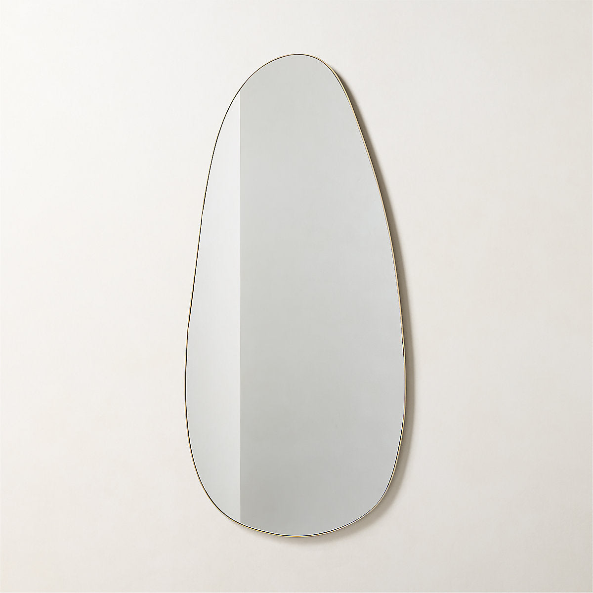 Navone Unlacquered Brass Wall Mirror 36''x32''