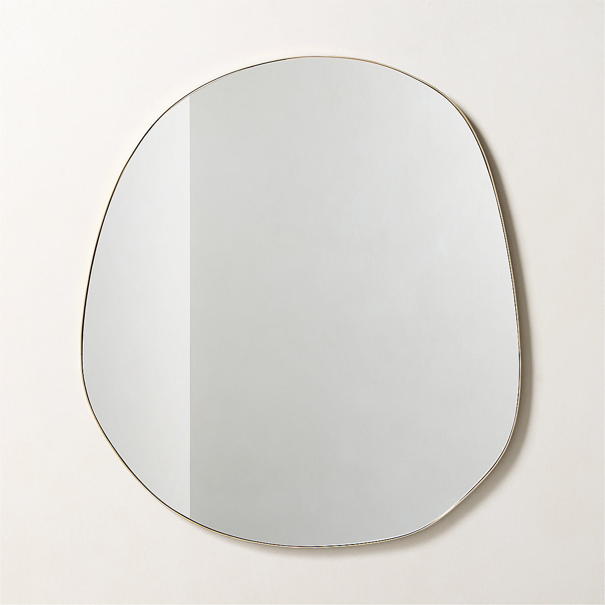 Navone Unlacquered Brass Wall Mirror 20''x44''