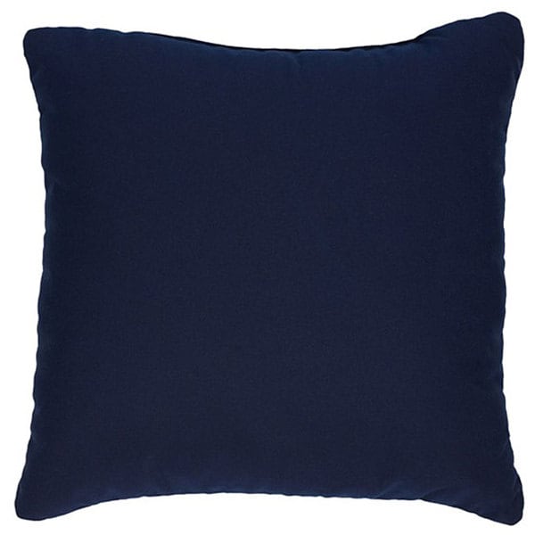 Navy 18 Inch Knife Edged Indoor Outdoor Pillows With Sunbrella Fabric Set Of 2