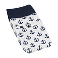 Navy Blue White Anchors Boy Girl Changing Pad Cover Nautical Theme Ocean Sailboat Marine Sailor Anchor Unisex Gender Neutral