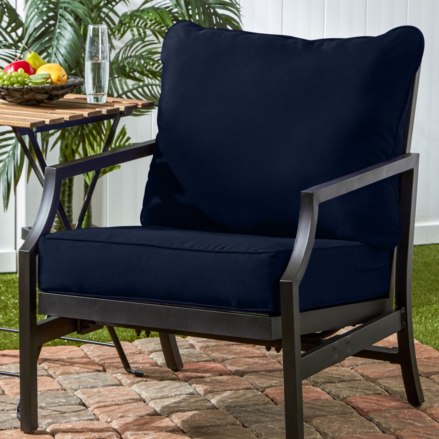 Navy Outdoor 25 Inch X 47 Inch Deep Seat Cushion Set