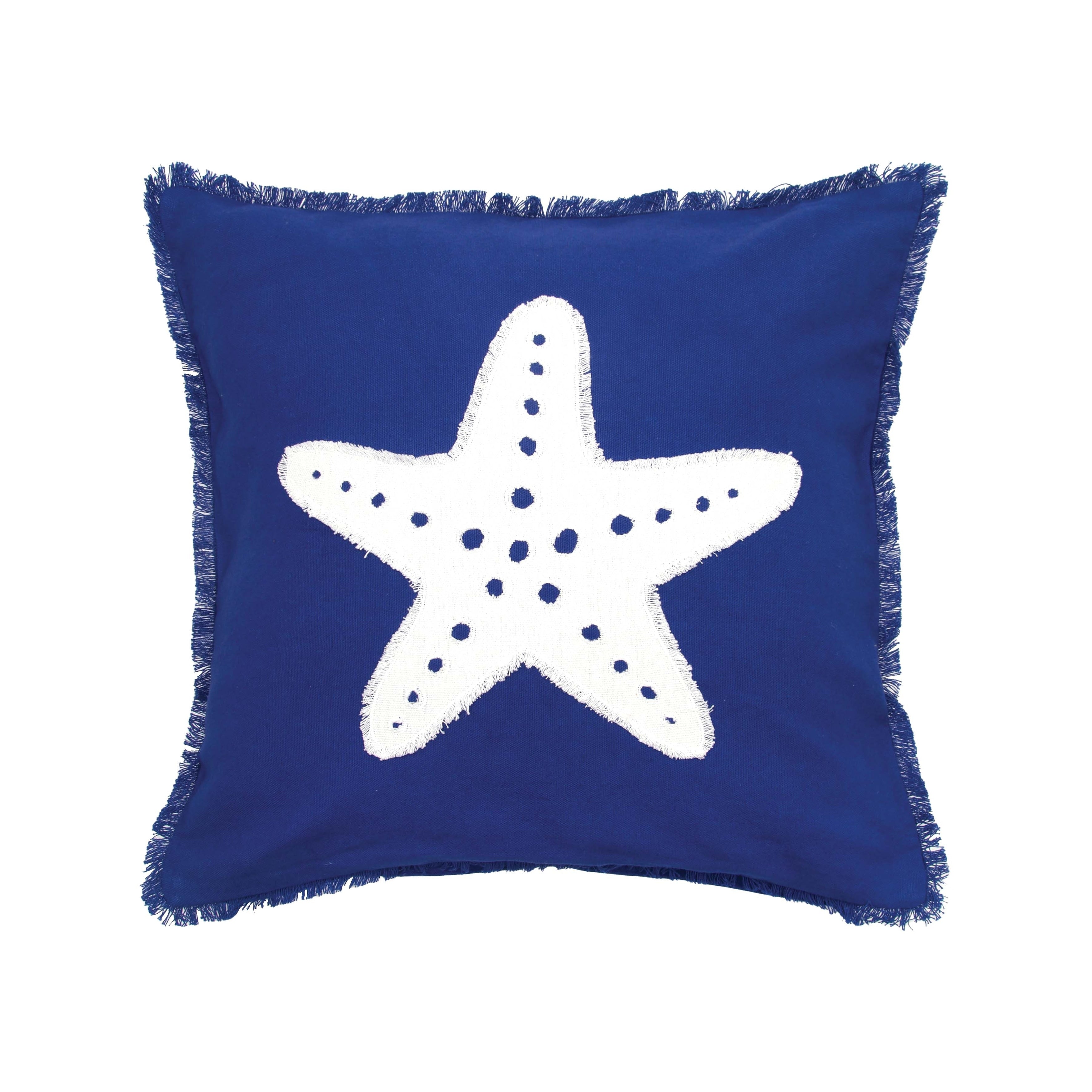 Navy Starfish Pillow