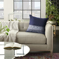 Navy And White Geometric Throw Pillow