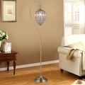 Nayda 1 Light Crystal 64 Inch Brass Finish Floor Lamp