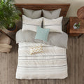 Ink Ivy Nea Multi Cotton Printed Duvet Cover Set With Trims