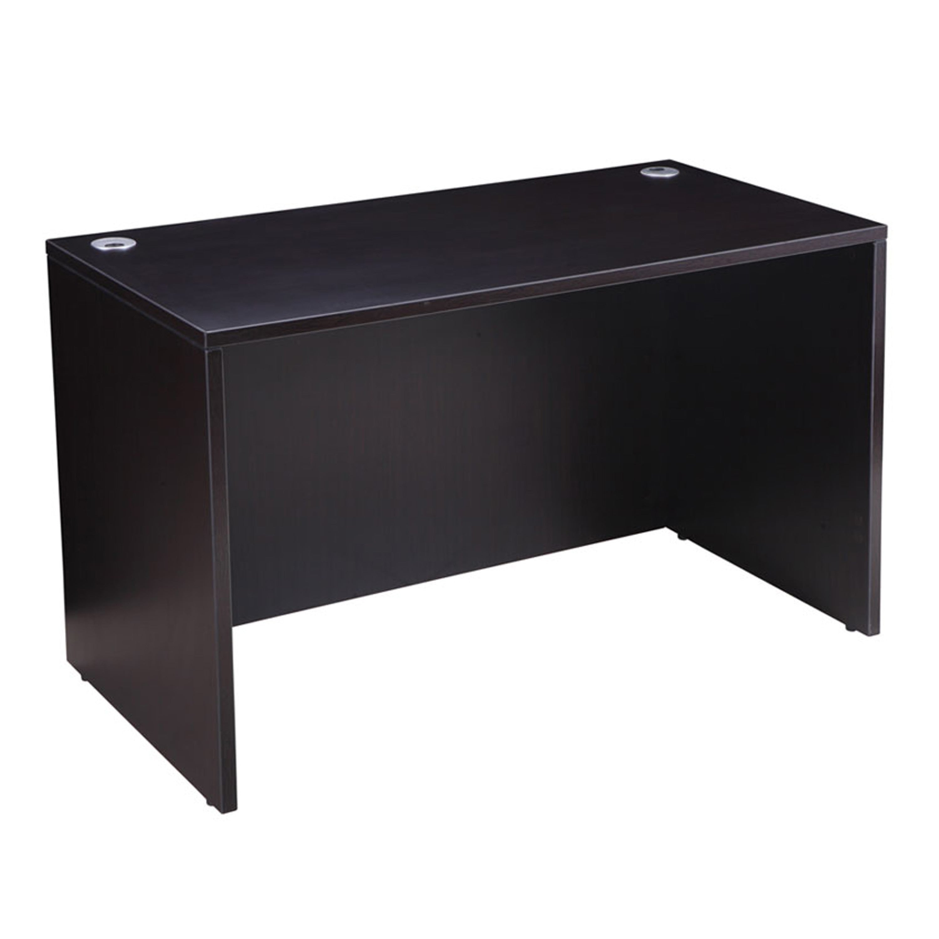 Nea Desk Shell 48 Inch Office Top Panel Legs Mocha Brown Wood