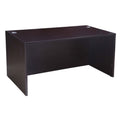 Nea Desk Shell 60 Inch Commercial Top Panel Legs Mocha Brown Wood
