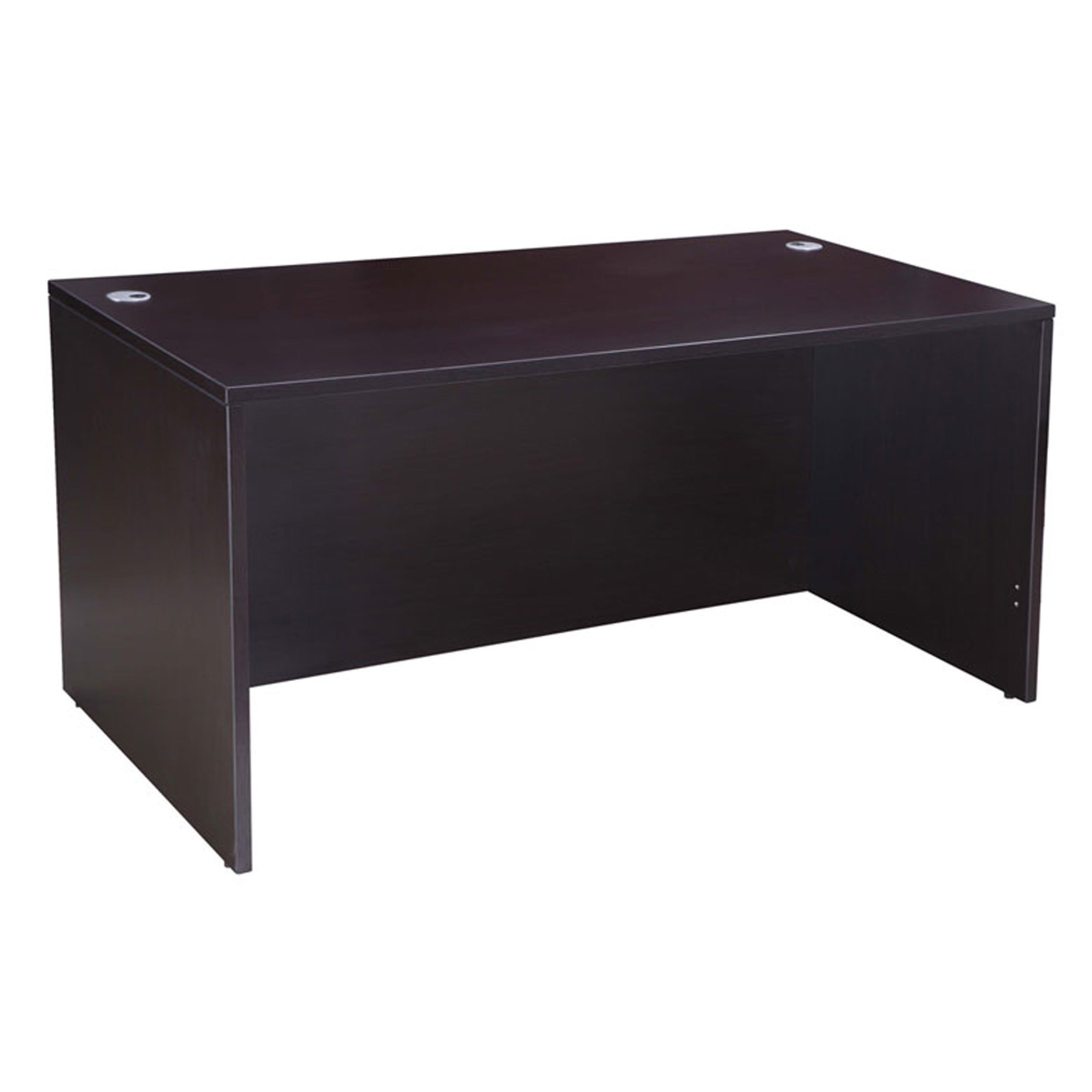 Nea Desk Shell 60 Inch Commercial Top Panel Legs Mocha Brown Wood