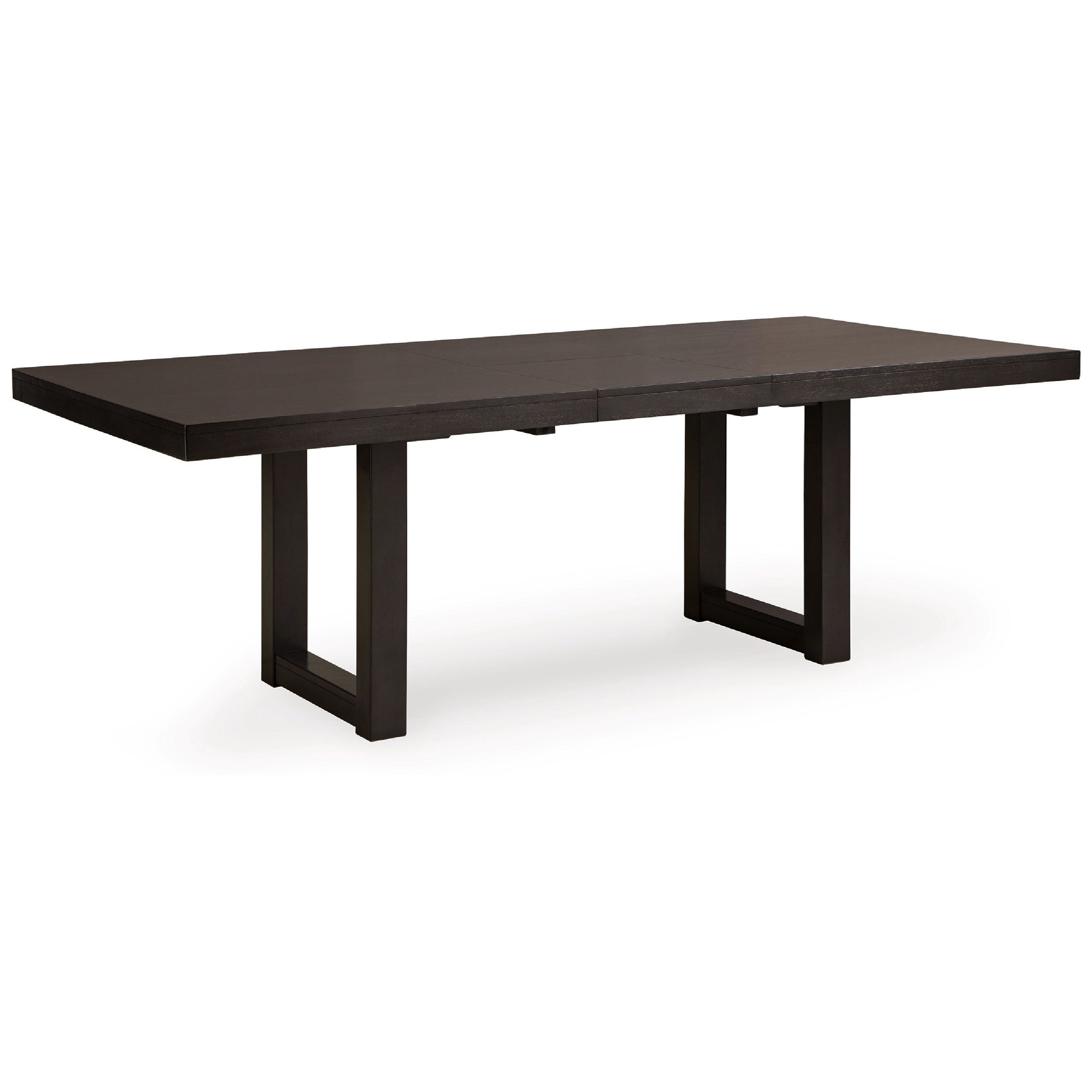Nea Dining Table With Butterfly Leaf 72 90 Inch Rectangular Gray Brown