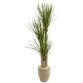 Nearly Natural Artificial Yucca Tree In Sand Colored Planter