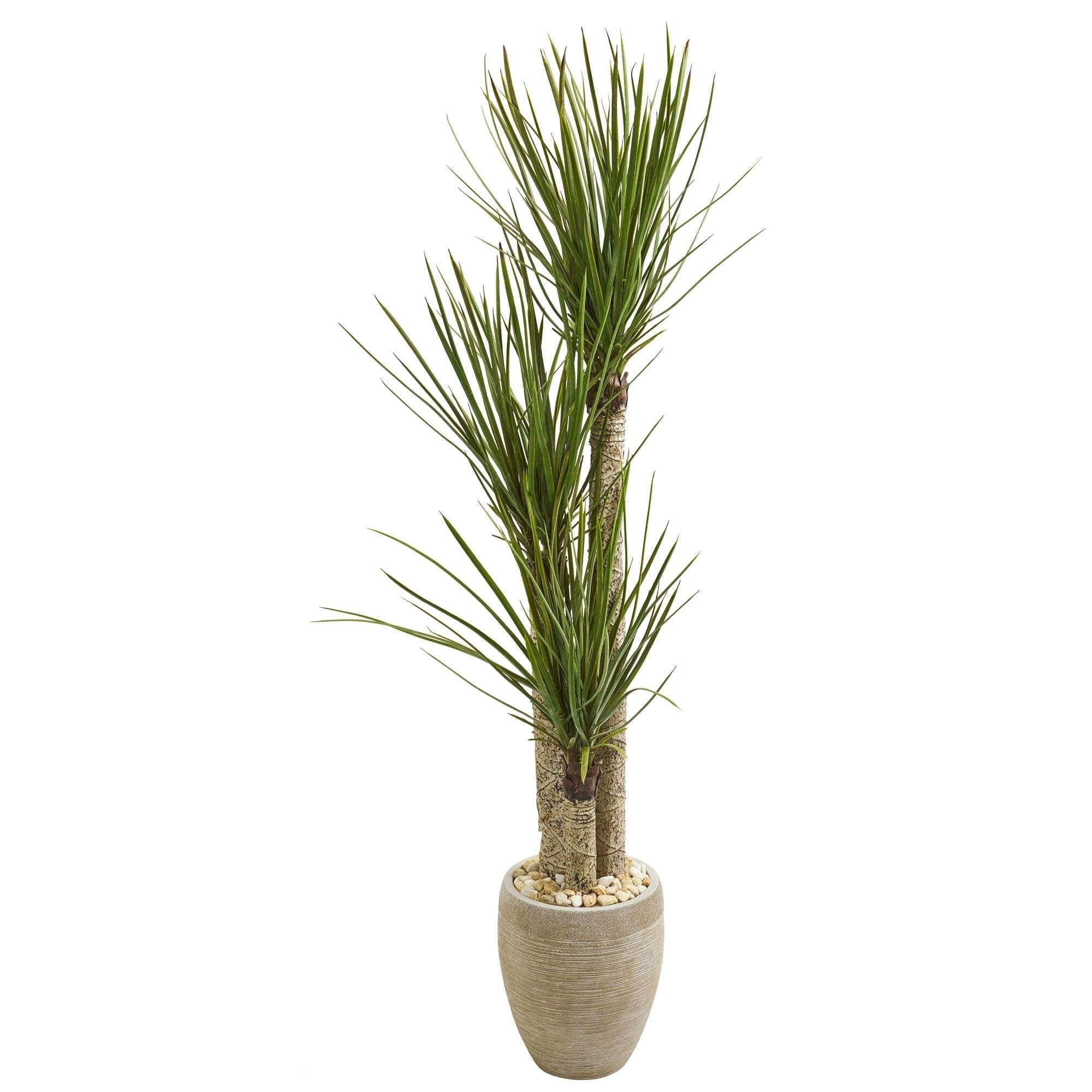 Nearly Natural Artificial Yucca Tree In Sand Colored Planter