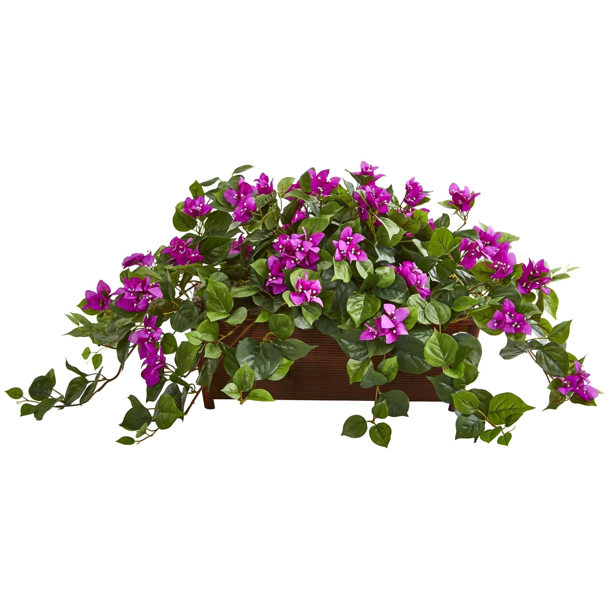 Nearly Natural Bougainvillea Artificial Plant In Decorative Planter